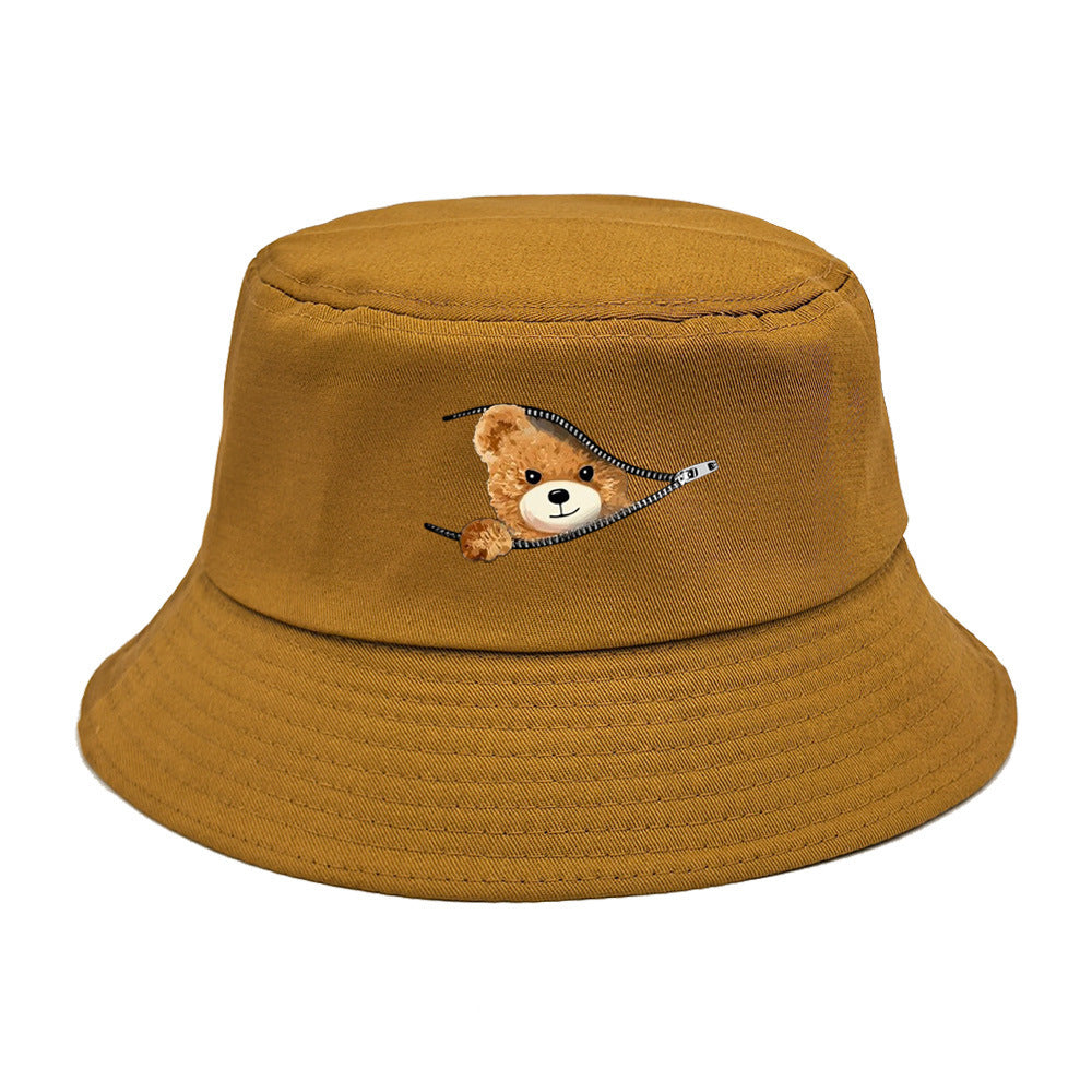 Wholesale New Printed Bear Bucket Hat